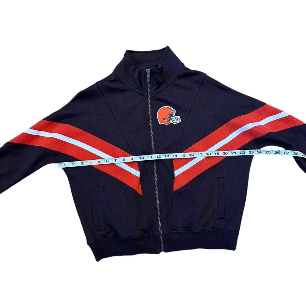 WEAR by Erin Andrews Cleveland Browns Zip Sweatshirt Football Brown Sz‎ Small - Picture 7 of 9
